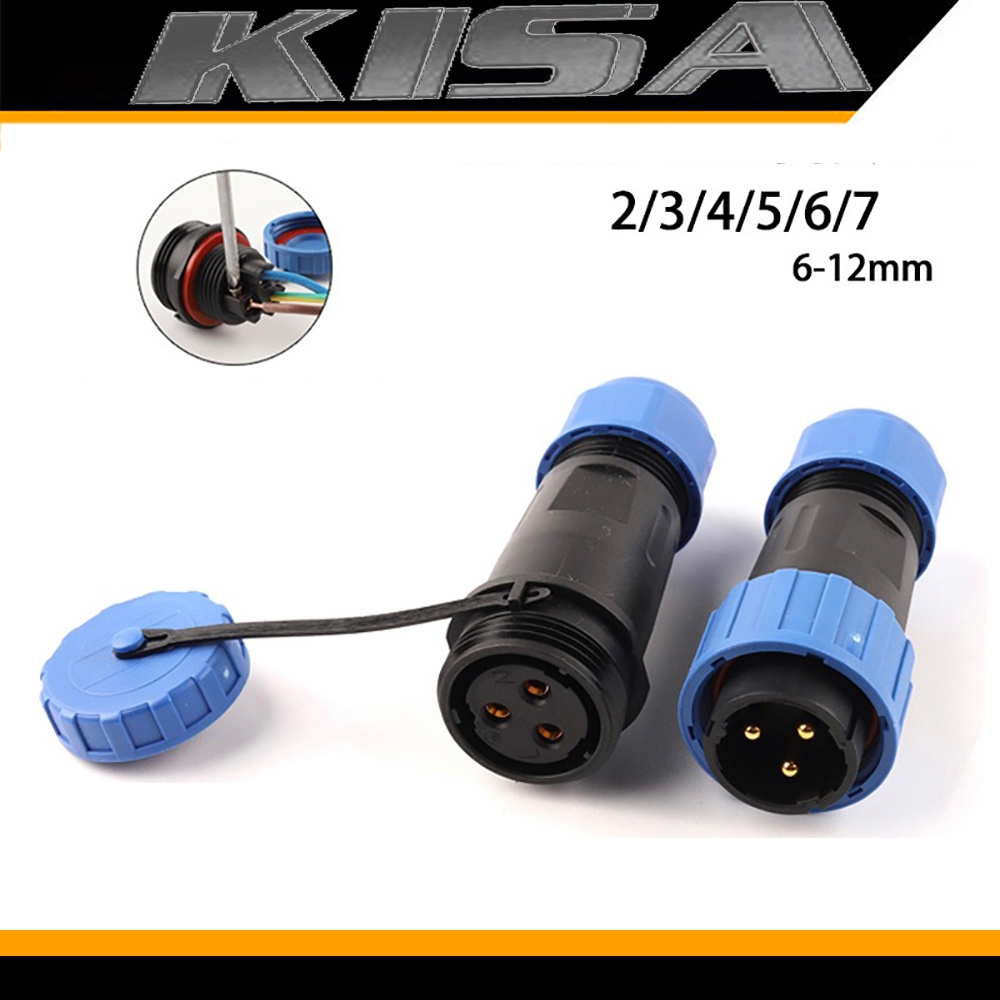 KISA LD/LP20 ขั้วต่อกันน้ำสำหรับการบิน ปลั๊กไฟสำหรับการบินอุตสาหกรรม ขั้วต่อสายไฟแบบวงกลม ปลั๊กตัวผู