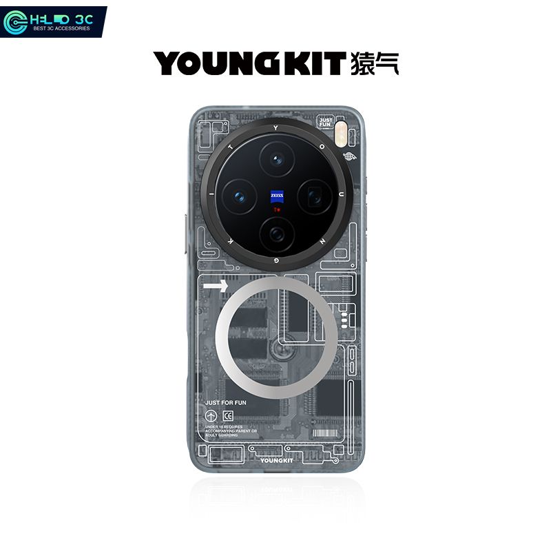 เคสแม่เหล็ก Youngkit พื้นผิววงจร เกราะป้องกัน VIVO X300 Ultra ผิวด้าน กันกระแทก กันรอยนิ้วมือ เคส  VIVO X300 PRO กันกระแทก เคส