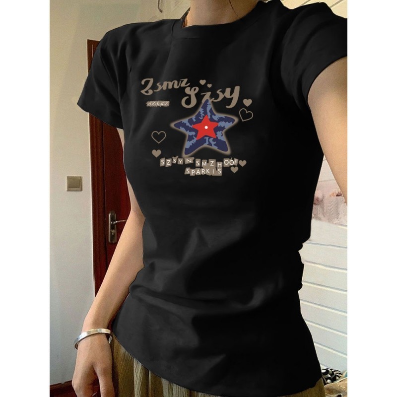 เสื้อยืด baby tee เสื้อยืดทรงสลิมฟิต ผ้าฝ้าย 100% เสื้อครอป y2k เสื้อทรงสลิมฟิต สีเทา ฤดูร้อน 2024 ใหม่