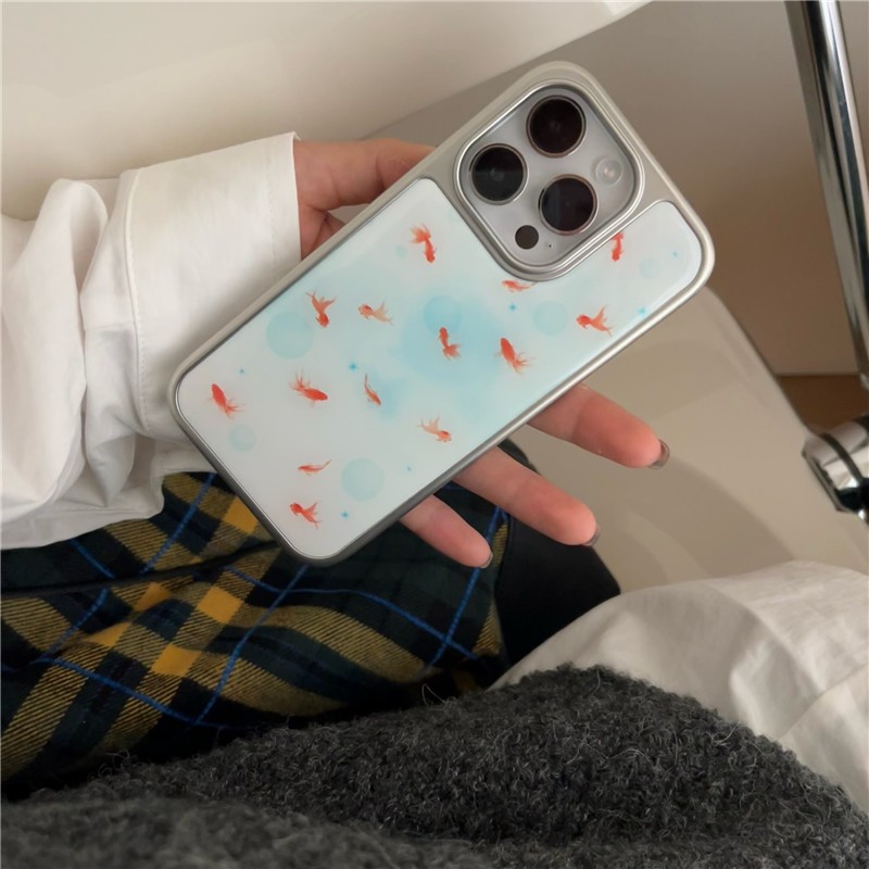 เคสโทรศัพท์ iPhone 16 Pro max 15 Pro max ขอบชุบด้วยไฟฟ้า Good luck รูปแบบกาวเคสโทรศัพท์