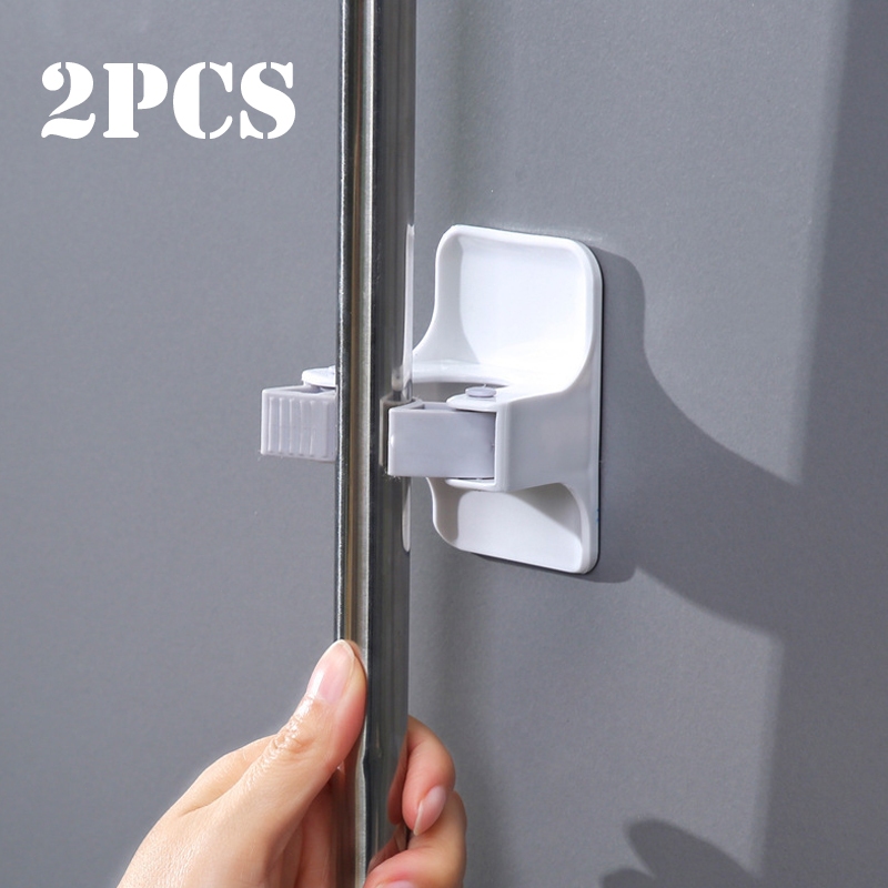 1/2pcs Mop Holder ผู้ถือติดผนังไม้กวาด Mop Grippers Self กาวไม้กวาดและที่ตักขยะแขวน Wall Mount Mops คราดผู้ถือ