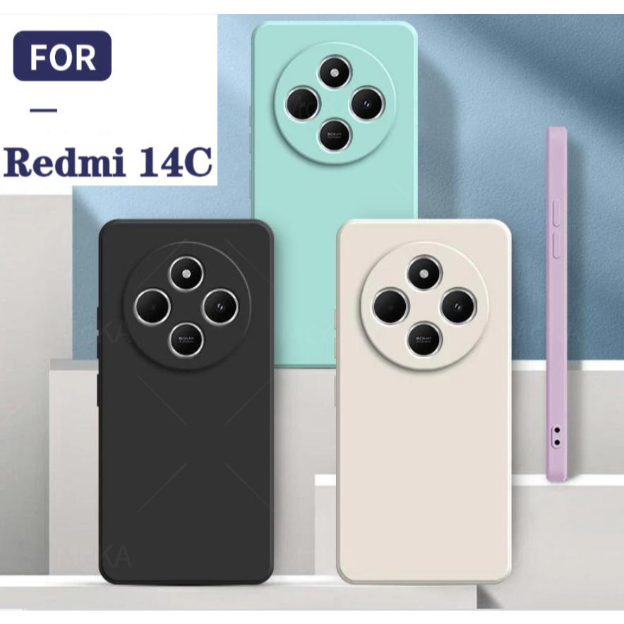 COD ปลอกสําหรับ Xiaomi Redmi 14C POCO C75 Redmi 14C Redmi14C 14C C14 4G 5G กระแทกฝาหลัง แฟชั่นป้องกันกัน ปลอกซิลิโคนอ่อนนุ่ม สีทึบ เรียบง่าย โปร่งใส