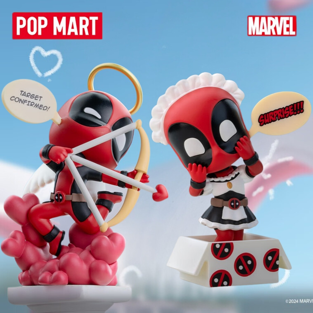 POPMART x Marvel Deadpool Series รูป Mystery Box ของเล่นอินเทรนด์แฟชั่นของขวัญเครื่องประดับ