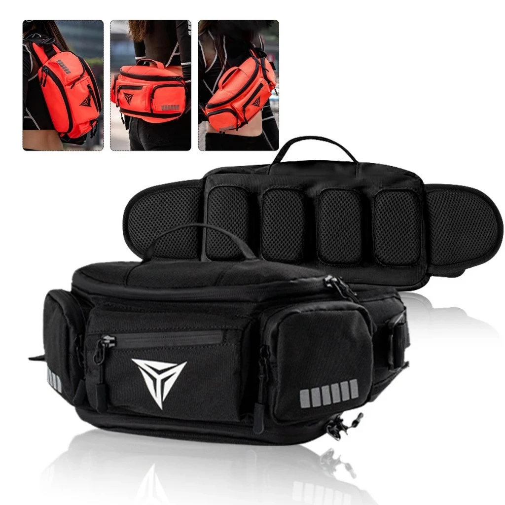 Motowolf รถจักรยานยนต์เอวกระเป๋ากันน้ํา Premium Oxford ผ้า Biker Hip Pack Casual Running ขากระเป๋า 6L