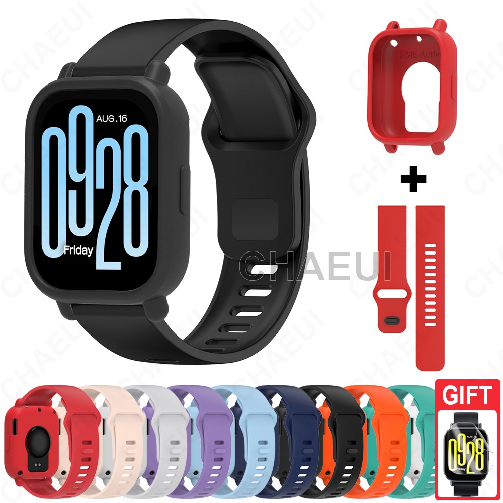 สายรัดซิลิโคนพร้อมอุปกรณ์เสริมสร้อยข้อมือเคสสําหรับ Redmi Watch 5 Active / Redmi Watch 5 Lite