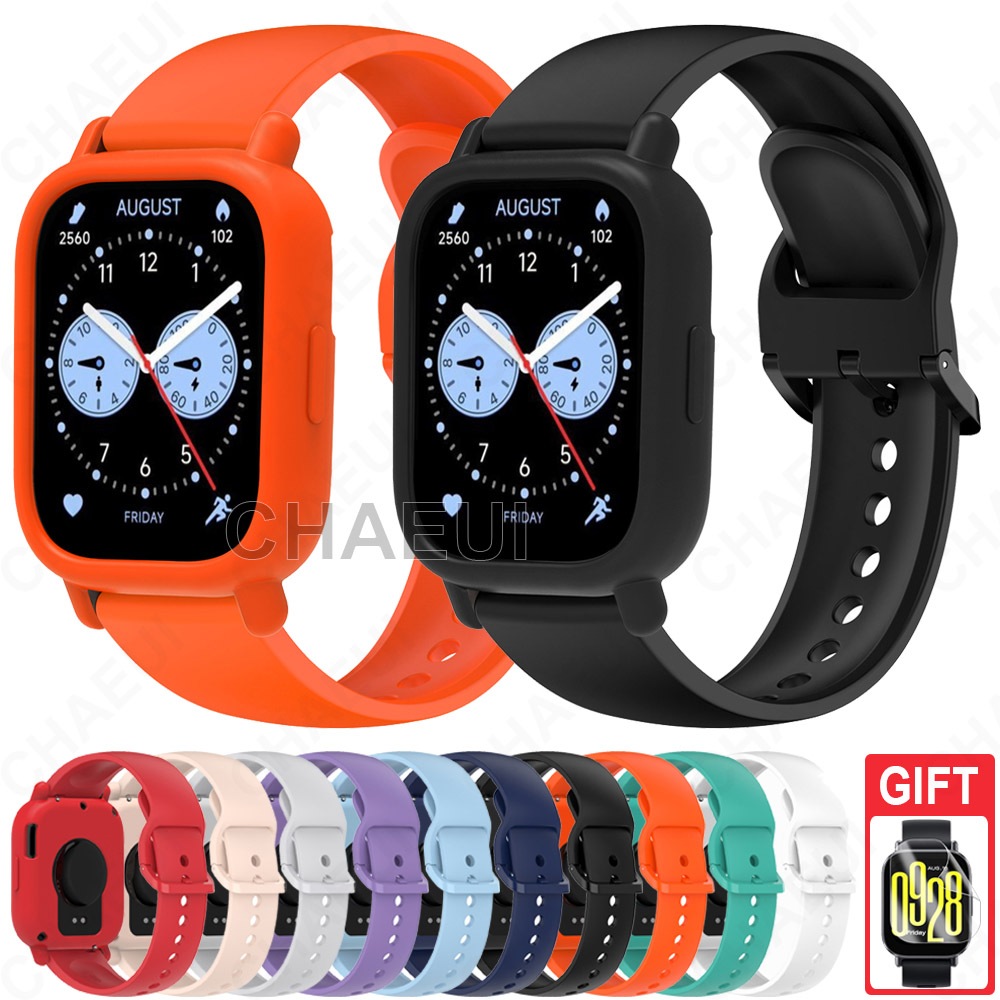 สายรัดซิลิโคนพร้อมเคสกรอบอ่อนอุปกรณ์เสริมสร้อยข้อมือสําหรับ Redmi Watch 5 Lite / Redmi Watch 5 Active