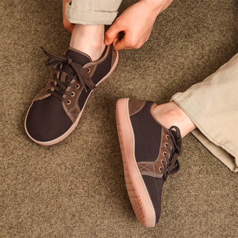 ข้อเสนอพิเศษAyugugu Plus size 37-48 รองเท้าหัวโต Men casual Barefoot Shoes สีขาว Comfort Walking Flats