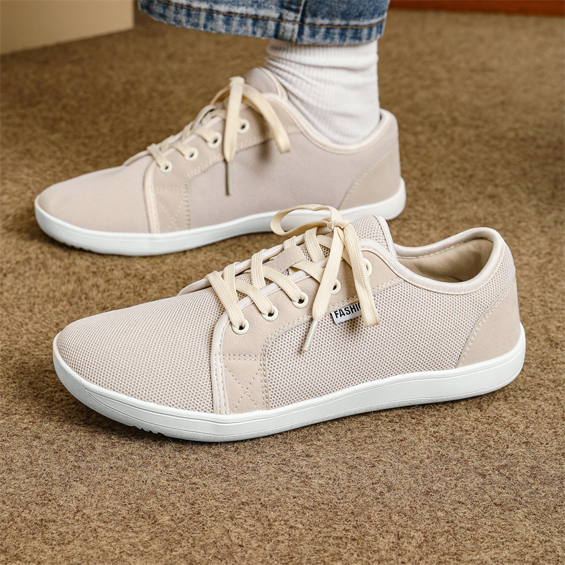 ข้อเสนอพิเศษAyugugu Plus size 37-48 รองเท้าหัวโต Men casual Barefoot Shoes สีขาว Comfort Walking Flats