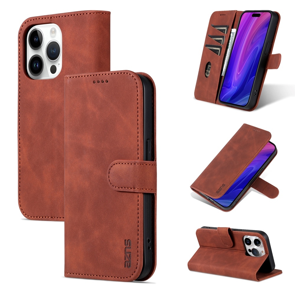 เคสหนังแบบฝาพับสําหรับ iPhone 16 15 14 Plus 13 12 Pro Max Plus กระเป๋าสตางค์ช่องเสียบการ์ดผิวรู้สึกกรณี