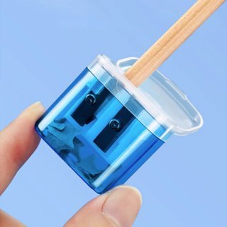 กบเหลาดินสอสี่สีคู่หลุมพลาสติกคู่มือกบเหลาดินสออุปกรณ์การเรียน