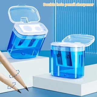 กบเหลาดินสอสี่สีคู่หลุมพลาสติกคู่มือกบเหลาดินสออุปกรณ์การเรียน