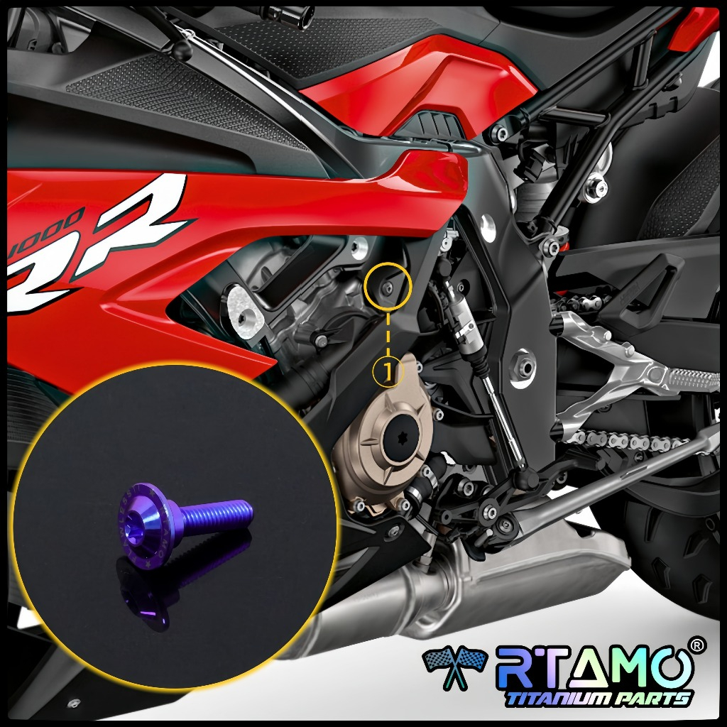 RTAMO Titanium Gr5 BMW S1000RR 2021-23 ชุดน็อตทั้งหมด M1000RR Same