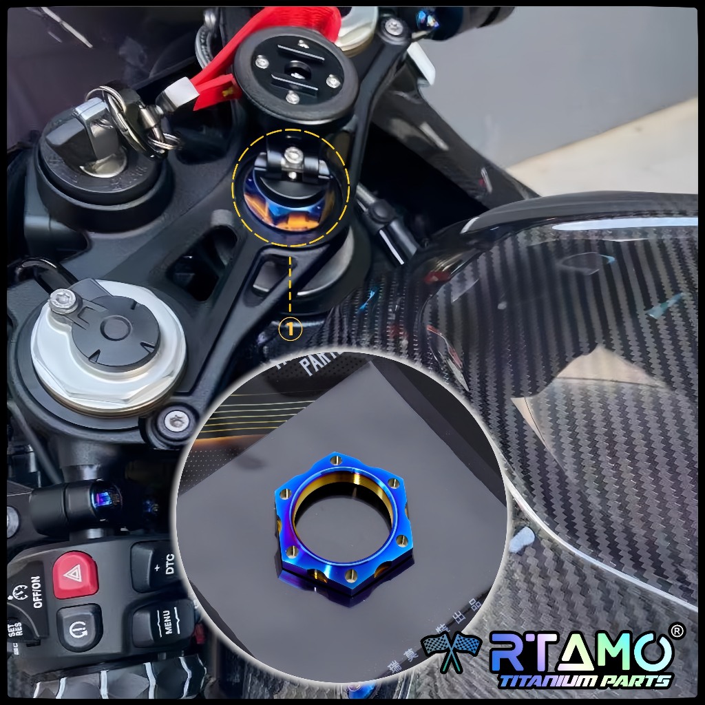 RTAMO Titanium Gr5 S1000RR 2021-23 Yoke Nut S1000rr สเตอร์หลัง สีชุดเบรคหน้าอ่อนนุชด้านหลัง GB Racin