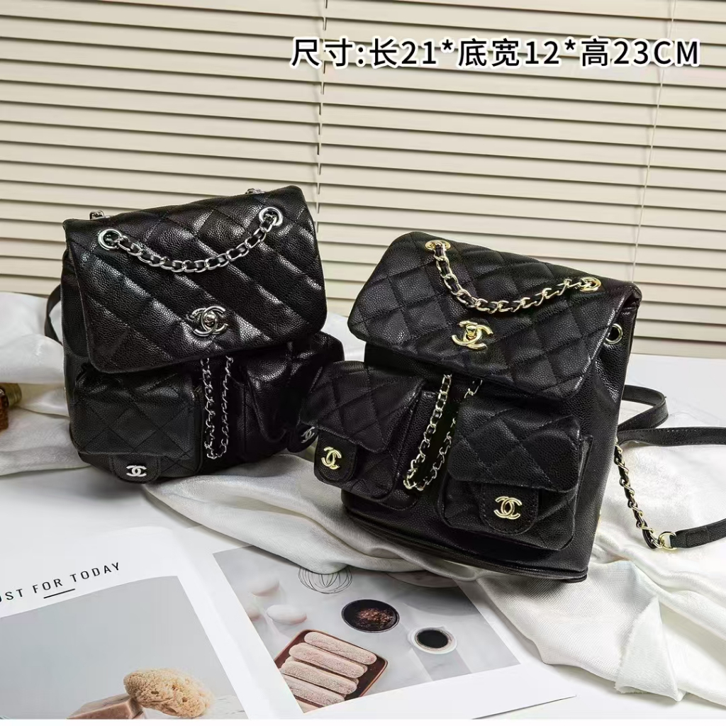 Frog Stray Backpack Caviar Cowhide Original Single Backpack Classic Female Bag CH333333-1118
