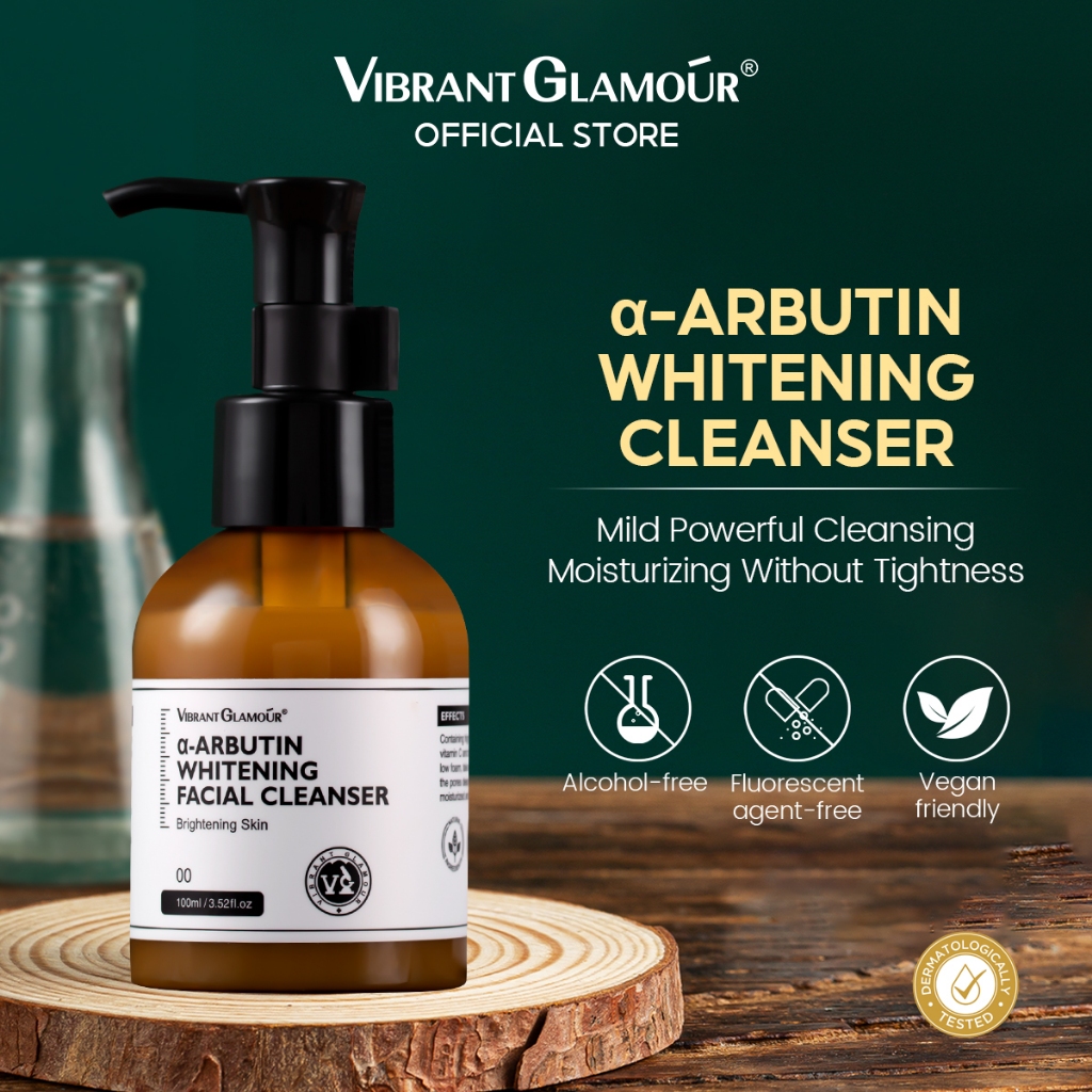 VIBRANT GLAMOUR FDA α-Arbutin โฟมล้างหน้าที่อุดมไปด้วยวิตามินซี ช่วยให้ความชุ่มชื้น ควบคุมความมัน และช่วยให้ผิวขาวกระจ่างใสอย่างล้ำลึก 100g