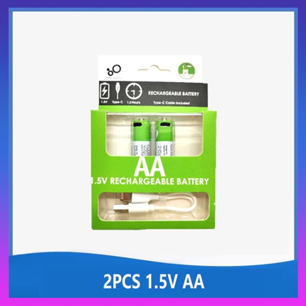 Smartools USB Type C แบตเตอรี่ลิเธียมแบบชาร์จไฟได้ 1.5V AA