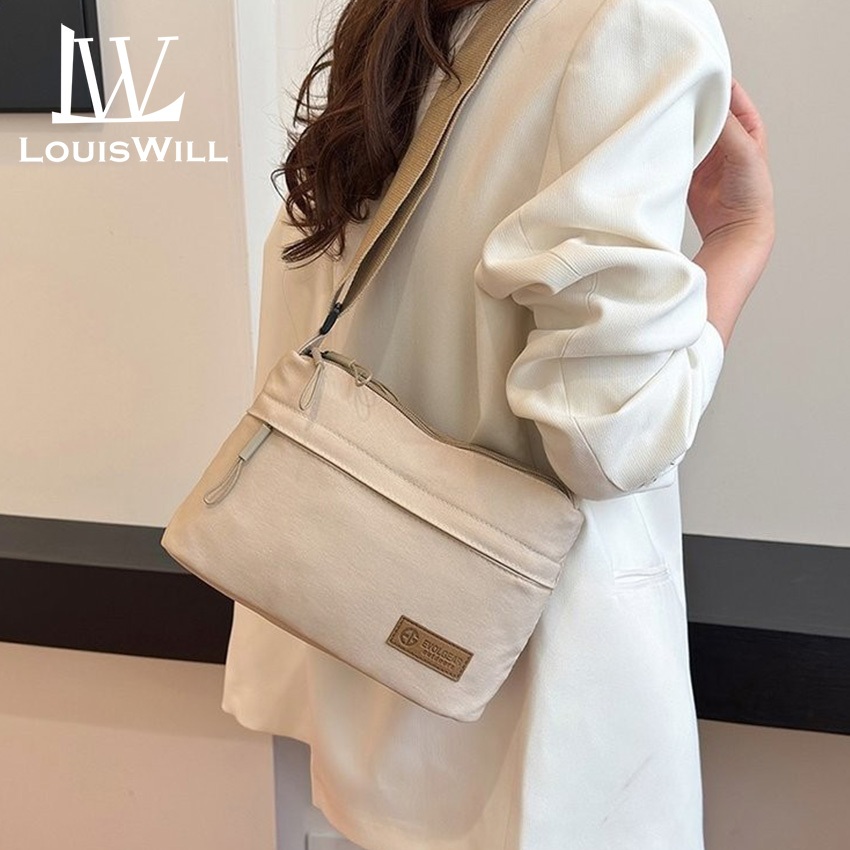 หลุยส์วิลล์ กระเป๋าสะพายไหล่ผู้หญิงแข็งกันน้ําหลายชั้นความจุขนาดใหญ่น้ําหนักเบากระเป๋าข้ามร่างกายแบบพกพาปรับสายรัดไหล่สําหรับการเดินทางช้อปปิ้งกลางแจ