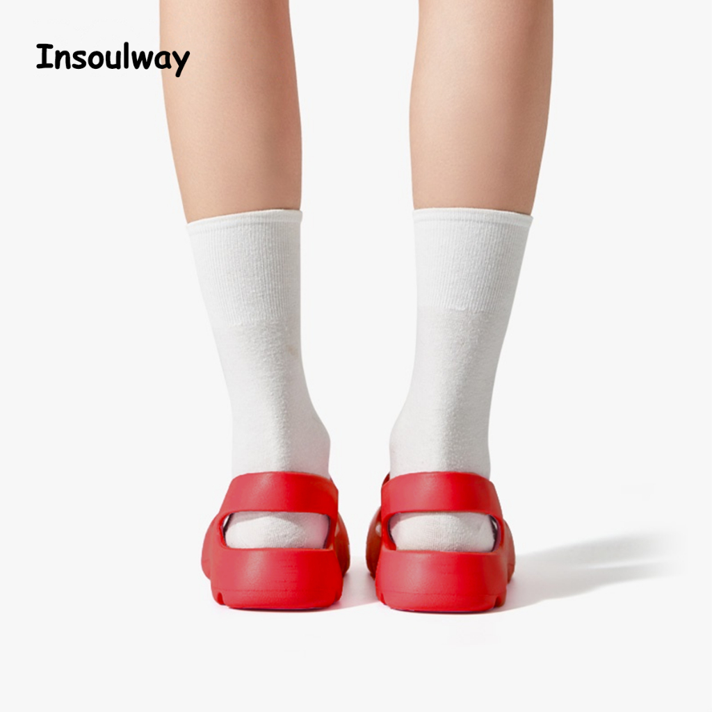Insoulway รองเท้าแตะ พื้นหนา กันลื่น แฟชั่นฤดูร้อน สําหรับผู้หญิง BTX02