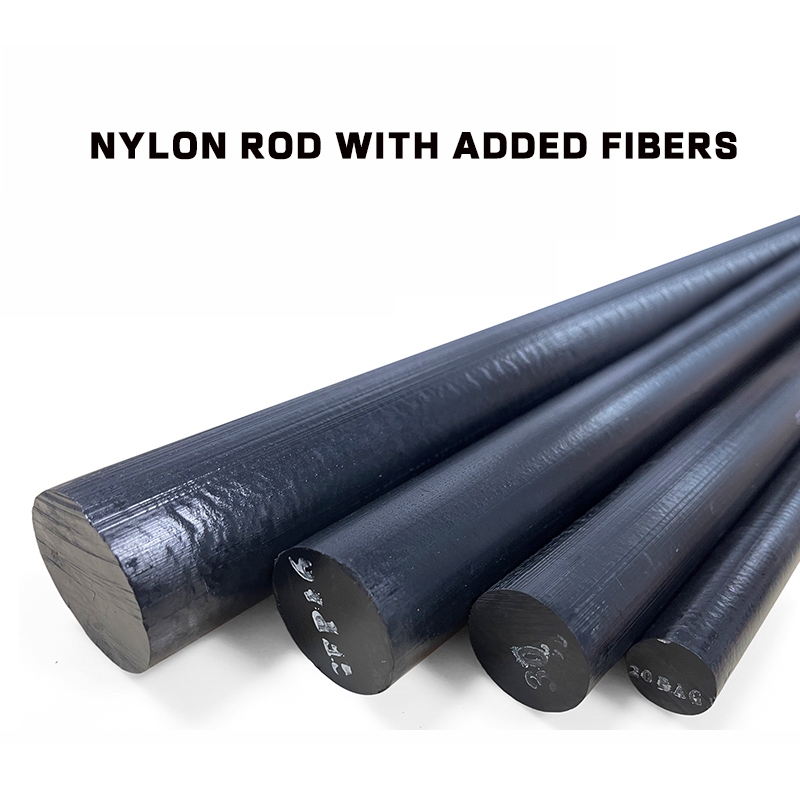 นําเข้า Black Plus Glass Fiber Nylon Rod gf30 Enhanced pa6 Plus Fiber Nylon Modified High Strength p