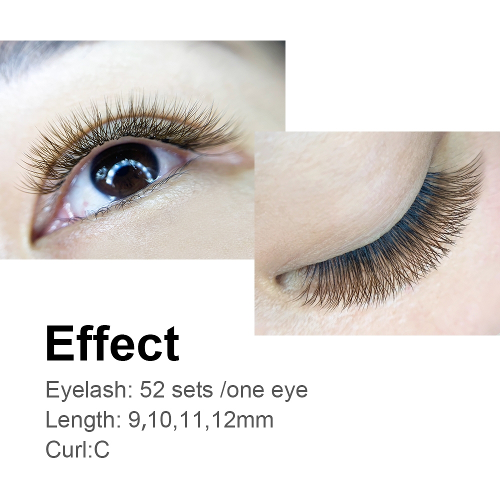 Nagaraku สีน้ําตาลดอกไม้อัตโนมัติ W รูปร่าง Bloom 3D Premade แฟน Eyelash Extensions ธรรมชาตินุ่มขนตาส่วนบุคคล Full Dense - รูปที่ 7