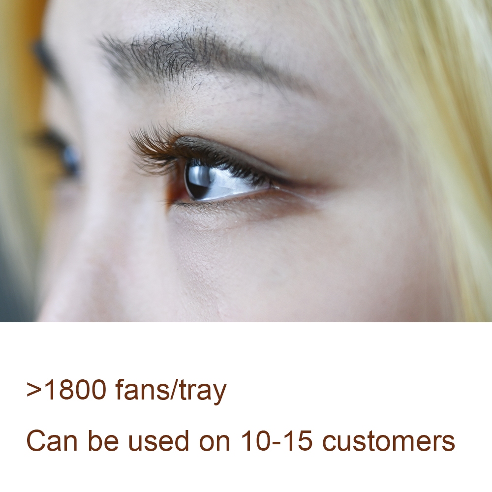 Nagaraku สีน้ําตาลดอกไม้อัตโนมัติ W รูปร่าง Bloom 3D Premade แฟน Eyelash Extensions ธรรมชาตินุ่มขนตาส่วนบุคคล Full Dense - รูปที่ 5