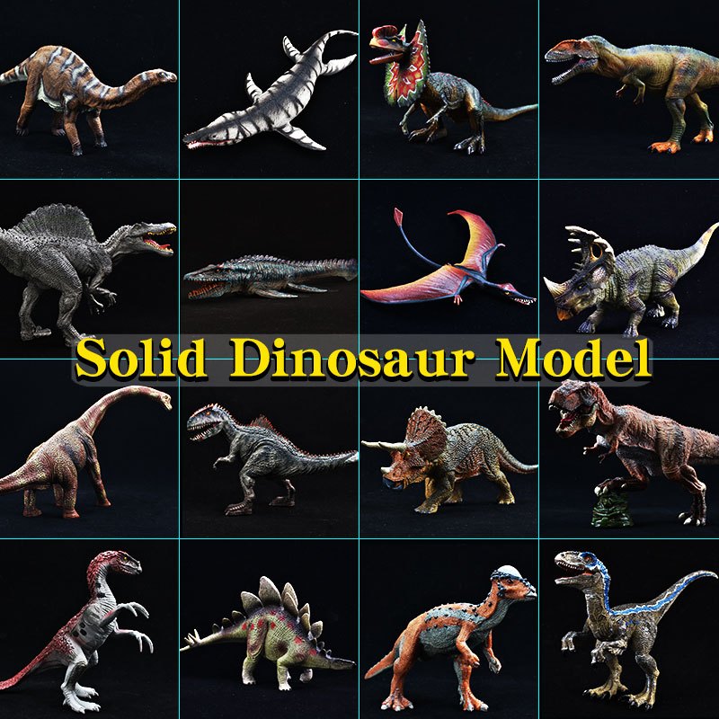 จําลอง Solid Prehistoric Jurassic ไดโนเสาร์ Brinquedo Savage Tyrannosaurus Rex Velociraptor Mosasaur ตัวเลขการกระทําสัตว์คอลเลกชันของเล่นเด็ก