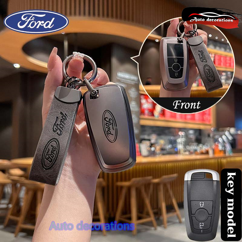 2ปุ่มFord Wildtrak 2024 เคสกุญแจรถ พวงกุญแจ Ford RAPTOR F-150/Ford Next-Gen Everest/Ford Next-Gen Ranger ฝาครอบกุญแจพวงกุญแจ