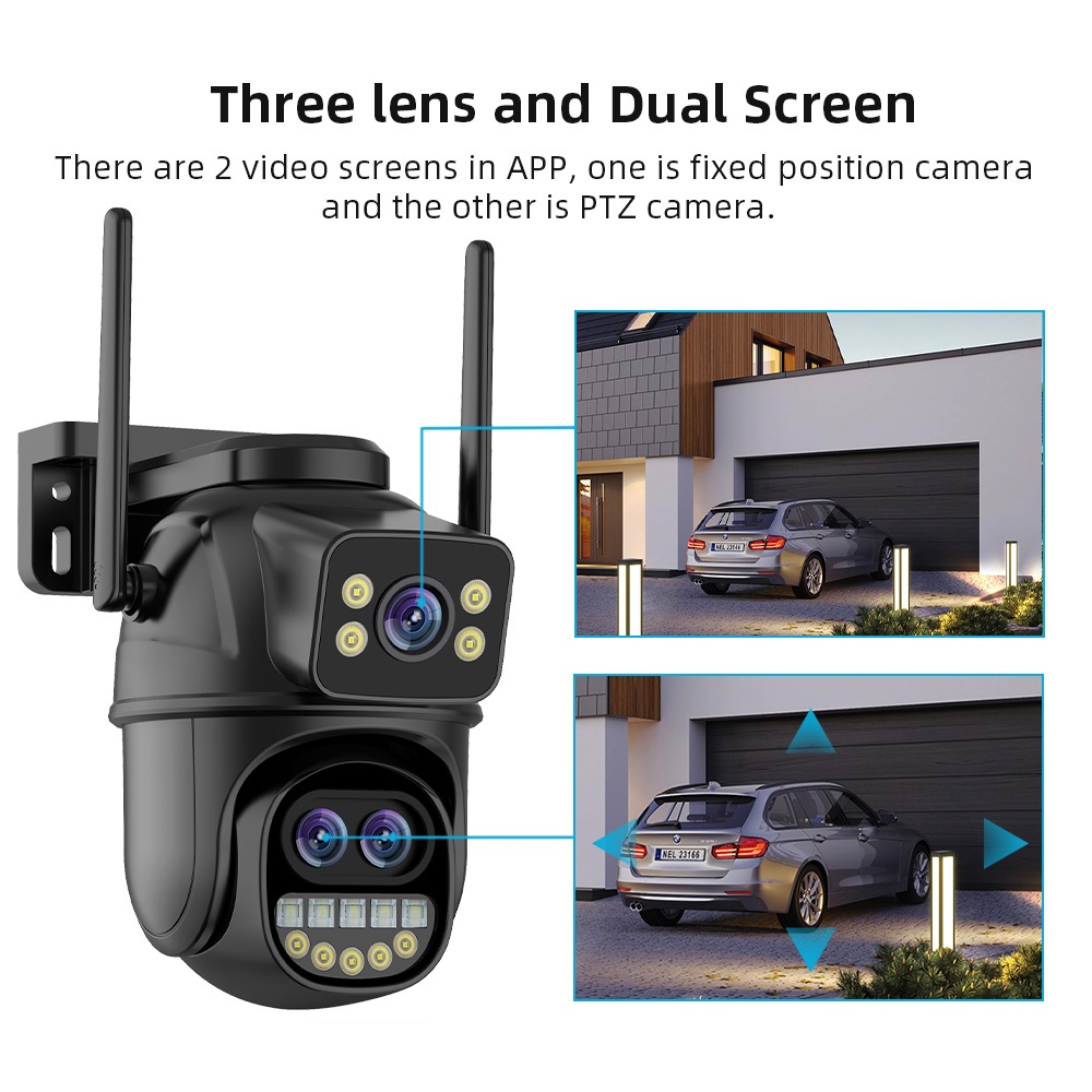 LLSEE ICSEE สามเลนส์ 12MP 6K 8X Optical Zoom รูปที่ 3