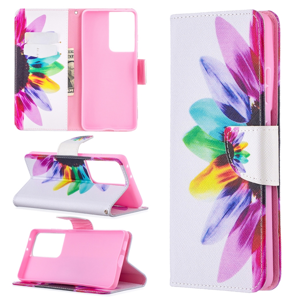 สีชมพูน่ารักภาพวาดเคสโทรศัพท์สําหรับ Xiaomi 11T Pro 11 Lite 10T Pro 10T Lite Redmi หมายเหตุ 11S 11 Pro Plus 5G 4G ผู้ถือบัตรกระเป๋าสตางค์แม่เหล็กฝาครอบ