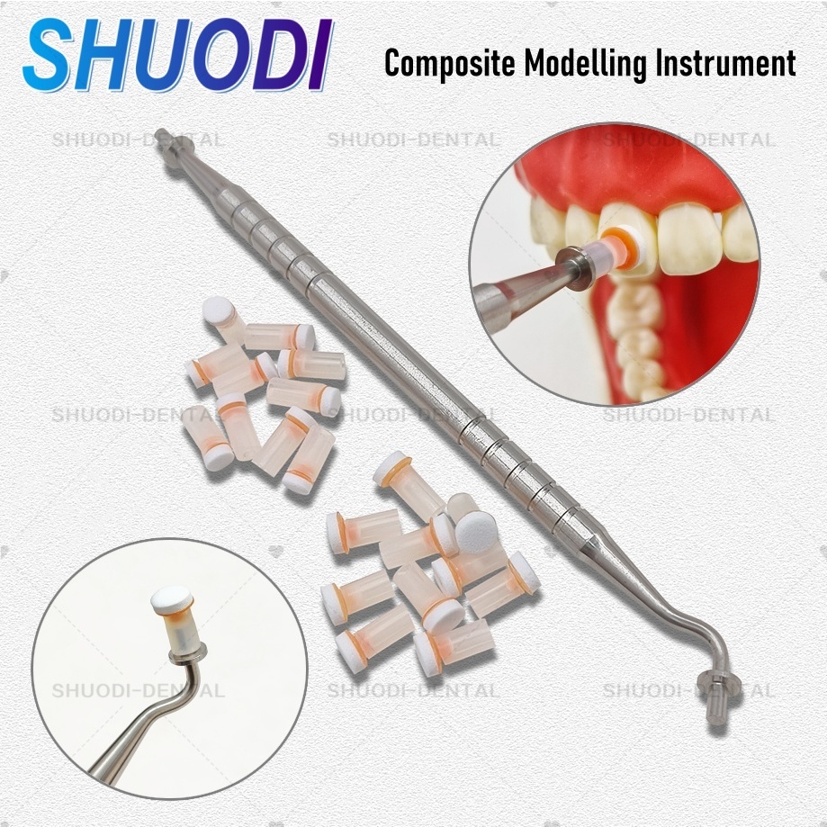 ทันตกรรม Contact Shape Former พร้อมหมวกคอมโพสิต Modelling Instrument Filling Filler ทันตกรรมเรซิ่นคอมโพสิต Trimmer Spatula