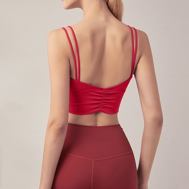 L.CIRCLEBeautiful Back Yoga Bra สปาเก็ตตี้สปอร์ตบรา