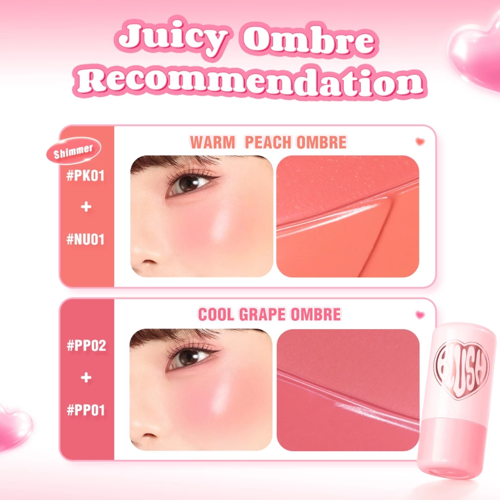 Pinkflash Moisturizing Watery Blush Stick ชุ่มชื้น กันน้ำ thumbnail 5