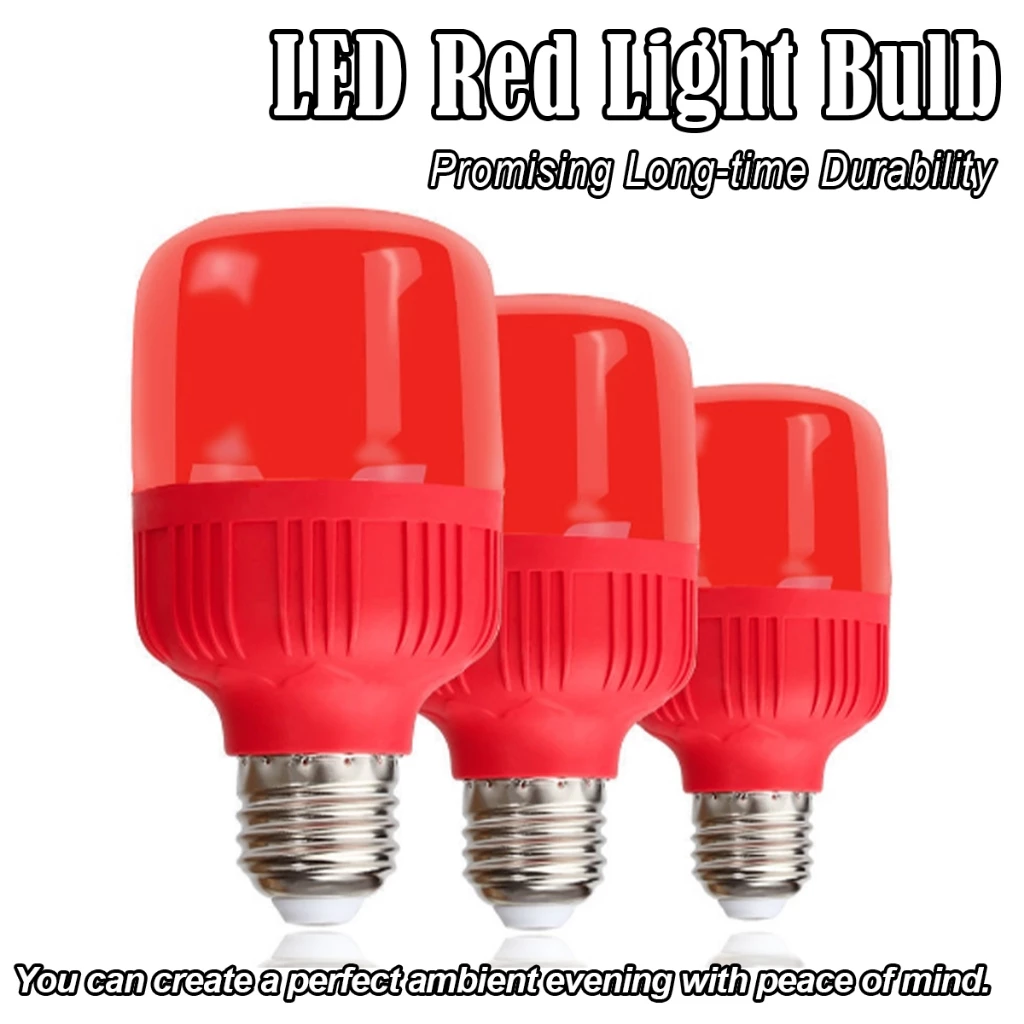E27 หลอดไฟ Led โคมไฟสีแดงหลอดไฟ 220V ประหยัดพลังงานตกแต่งเทศกาลปาร์ตี้สกรูสูง 20 W 20 W/15 W/10 W/5 W เปลือกพลาสติก