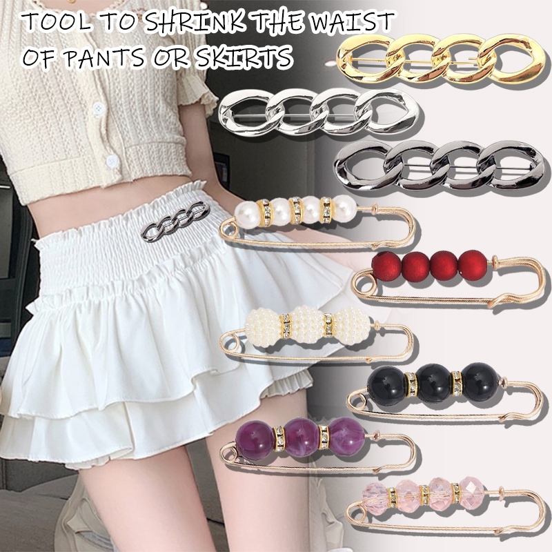 YUNYUANWaist Pin ที่ถอดออกได้เล็บฟรีไม่มีรอยต่อเอว Bra เครื่องมือเหมาะสําหรับกางเกงและกระโปรงขนาดใหญ่เอวเสื้อกันหนาวเปลี่ยน Anti-exposure เข็มกลัด