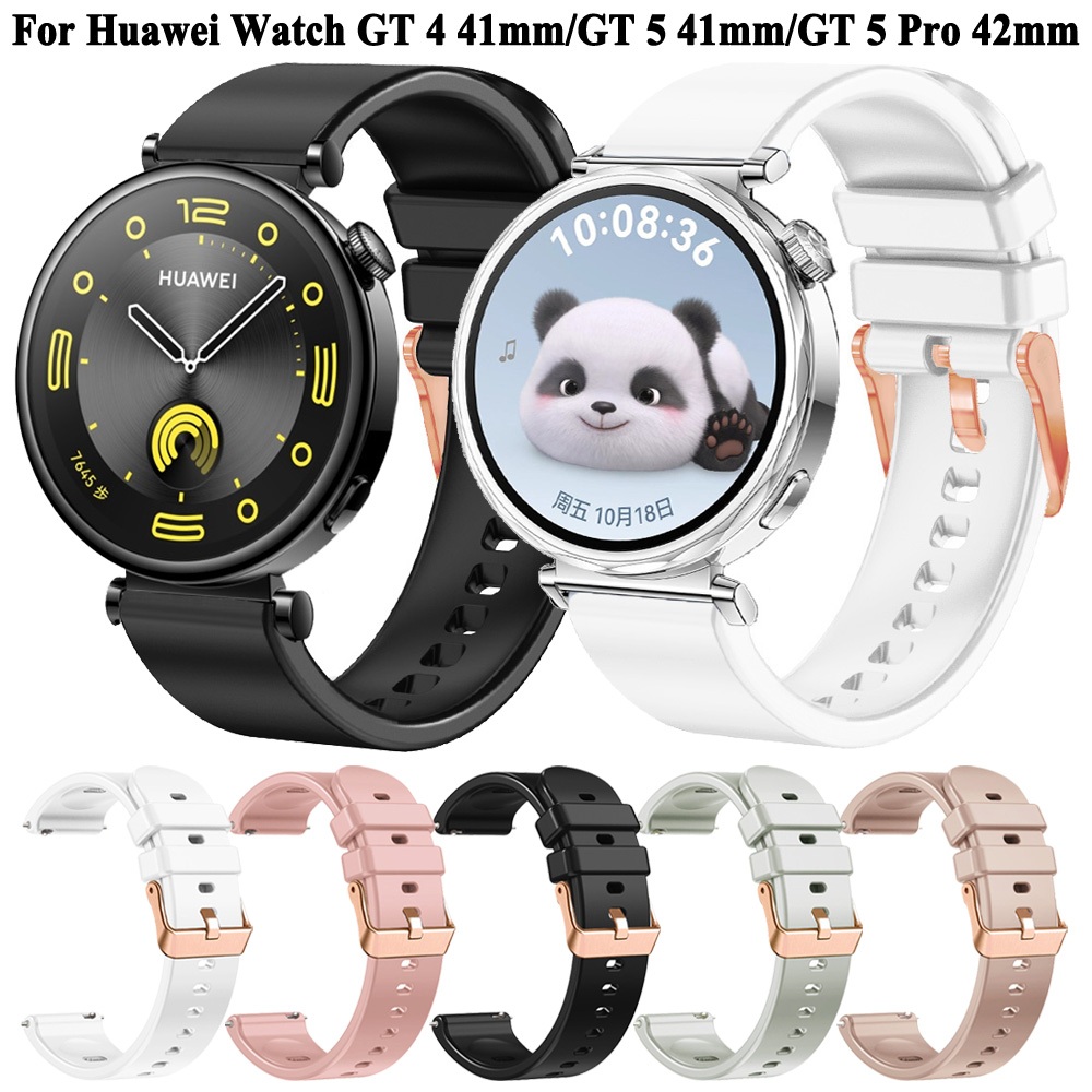 18mm Universal Silicone Huawei Watch GT 5 Pro สาย 42mm Soft Huawei Watch GT 5 สาย GT5 / gt4 / Huawei Watch GT 4 สาย Huawei GT5 Pro Band Silicone สาย Huawei Watch GT5 Pro Strap