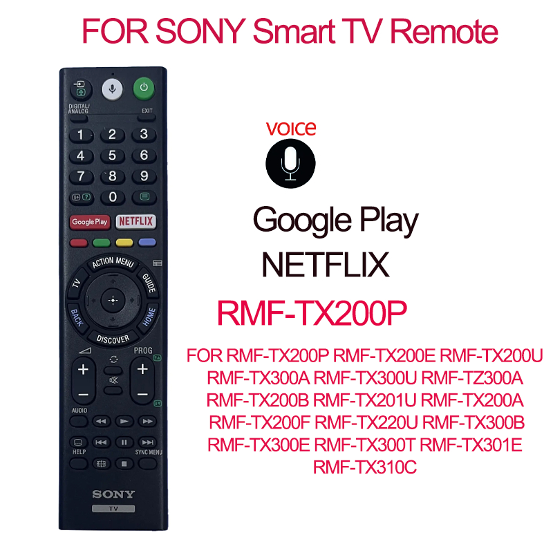 ของแท้ 100% remote รีโมททีวี SONY LCD Smart TV รีโมท สั่งงานด้วยเสียง RMF-TX200P RMF-TX200A RMF-TX20