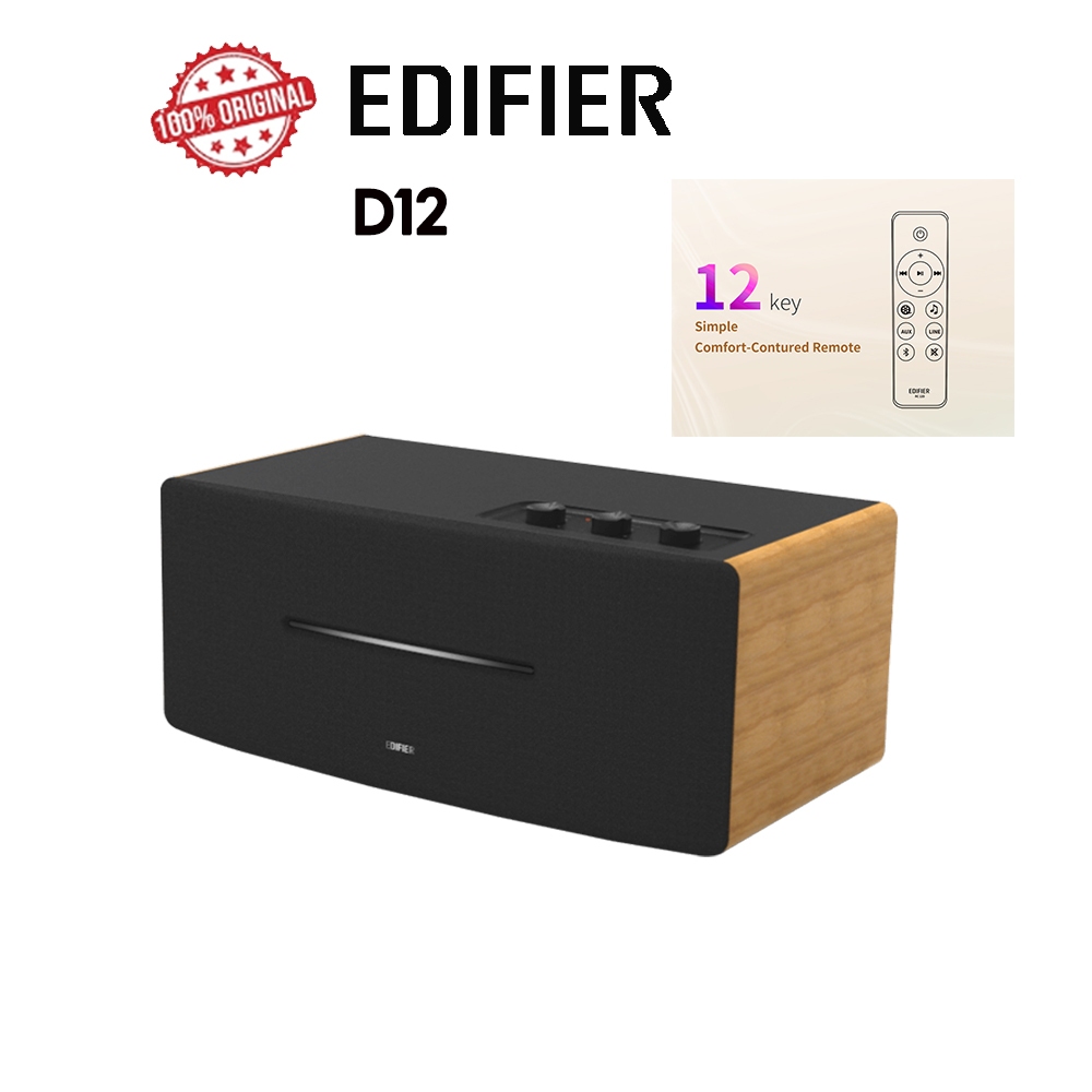 Edifier D12 เดสก์ท็อปสเตอริโอบลูทูธ RCA พร้อมลำโพงเสริม, 70W, พร้อมซับวูฟเฟอร์ Line Out