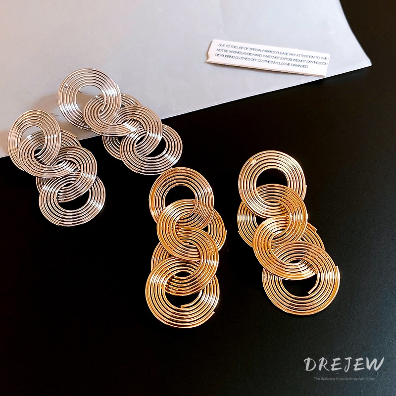 เดรช เข็มเงินโอ้อวดประสานพู่ต่างหูต่างหูสไตล์เย็นยุโรปและอเมริกา - รูปที่ 5