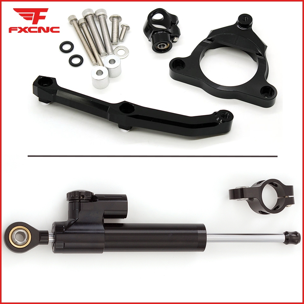 Fit Kawasaki Z800 2013-2015 Steering Damper Stabilizer Linear Reversed Bracket Kit
