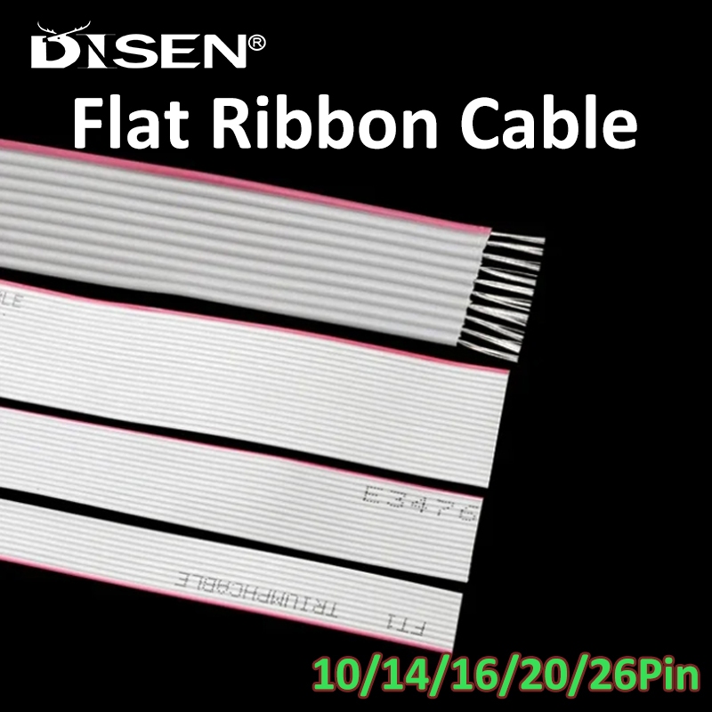 10P/14/16/20/26 Pin UL2651 สีเทาแบนข้อมูลสาย 28AWG สําหรับ 2.54 มม.FC IDC Connector