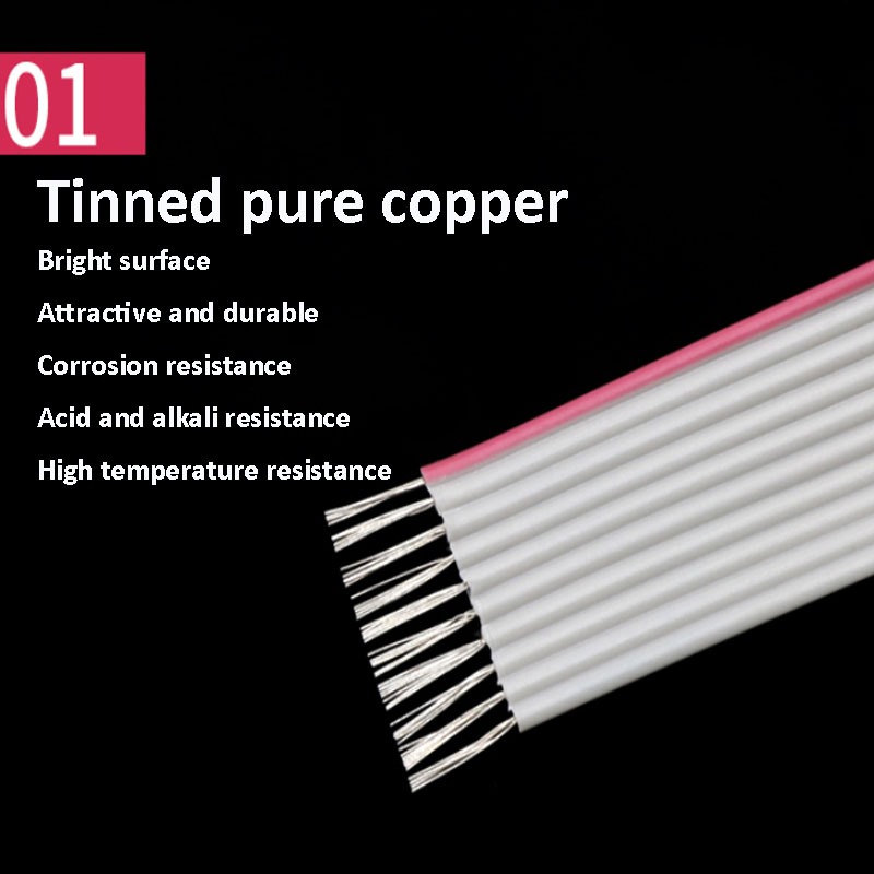10P/14/16/20/26 Pin UL2651 สีเทาแบนข้อมูลสาย 28AWG สําหรับ 2.54 มม.FC IDC Connector