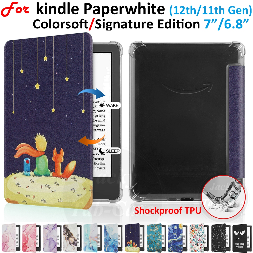 สําหรับ Kindle Colorsoft Signature Edition Paperwhite 12th 11th Generation 7 "6.8 "E-book รูปแบบหนัง