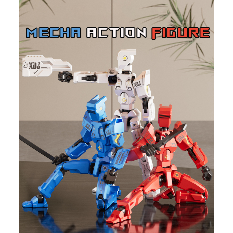 Mecha 3D พิมพ์ Dummy Lucky 13 Action Figure,T13,DIY ของขวัญ,การบีบอัด artifact สามารถย้ายหุ่นมือแผ่น splicing ของเล่นสําหรับชาย