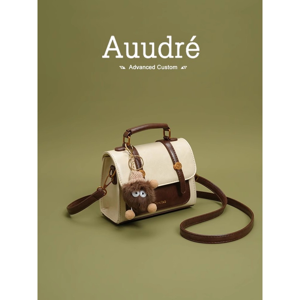 Auure กระเป๋าถือกระเป๋าผู้หญิง 2025 สไตล์ใหม่ฤดูใบไม้ผลิฤดูร้อนกระเป๋าสะพายไหล่กระเป๋าสี่เหลี่ยมเล็ก