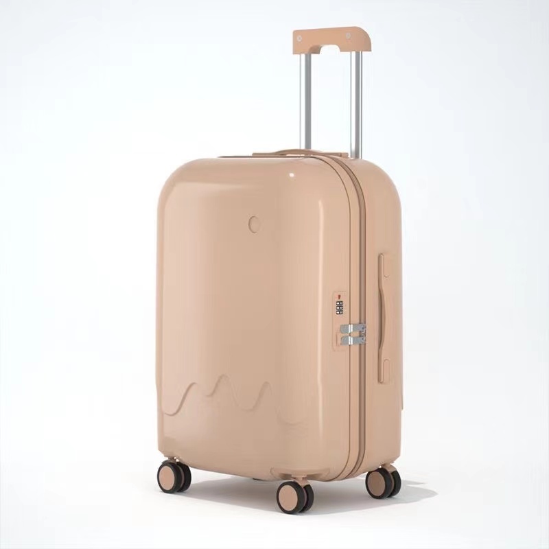 กระเป๋าเดินทาง 20/24นิ้ว [usb port] กระเป๋าเดินทางล้อลาก สีมันวาว น้ำหนักเบา Baggage luggage