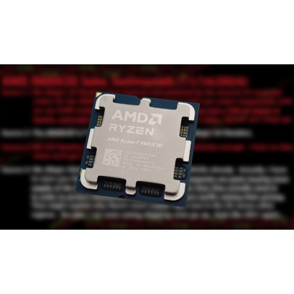 โปรเซสเซอร์ Ryzen 7 9800X3D 8-core 16-Thread 5.2 GHz Max 4.2 GHz
