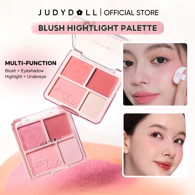 Judydoll บลัชออน-ไฮไลท์ โทนแดง-นู้ดธรรมชาติ เนื้อครีม
