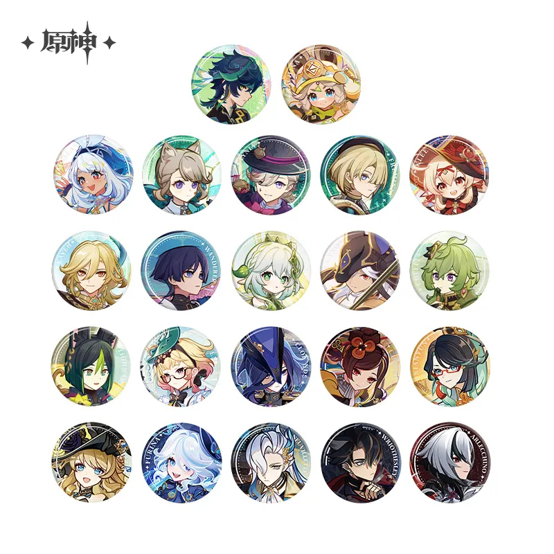 Sunsyea Genshin Impact สินค้าอย่างเป็นทางการ miHoYo รุ่นแท้ดั้งเดิม Preview Series Badge Arlechino Furina Navia