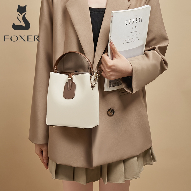 FOXER กระเป๋า สะพายข้าง สุภาพสตรี หนังพรีเมี่ยม ฤดูใบไม้ร่วง และฤดูหนาว สวมใส่ทุกวัน สบายๆ - รูปที่ 4