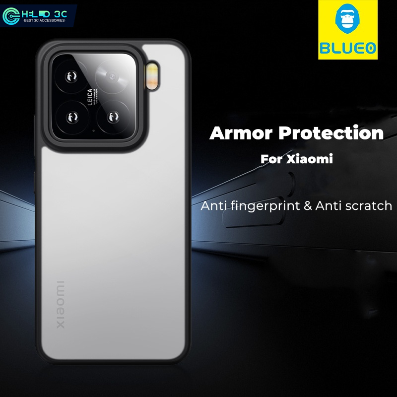 Blueo เกราะป้องกัน เคสโทรศัพท์มือถือ สําหรับ Xiaomi 15/14/13 ผิวด้าน กันกระแทก กันรอยนิ้วมือ เคส Xiaomi 15 pro กันกระแทก เคส Xiaomi 14 pro กันกระแทก